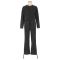 Women's washed hoodie set, sports autumn/winter sweatpants, casual elastic band