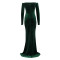 Women's formal dress, floor length skirt, wrap skirt, sexy Korean velvet party