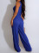 Women's vest pleated suit long pants two-piece set summer high elasticity sexy