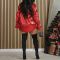 Women's sequined shirt jacket