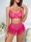 Sexy lingerie set with lace and lace perspective, tempting and passionate uniform, women's new style