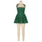 Women's dress sexy one shoulder cinched waist puffy skirt plush dress