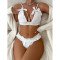 Sexy lingerie bow pearl accessories tempting bra thong two-piece set