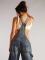 Women's street style low waisted shoulder strap one-piece wide leg jeans, new personalized spicy girl pants