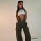 Women's street style low waisted shoulder strap one-piece wide leg jeans, new personalized spicy girl pants