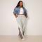 Women's multi-layer hoodie with leopard print casual loose pants