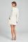 Temperament slimming and slimming U-neck long sleeved diamond studded small fragrant style dress, now available for purchase