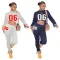 Cross border fashion long sleeved letter sweater sports suit