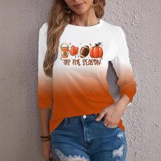 Hot selling casual letter bull head print long sleeved shirt