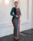 Women's Fashion Multi color Splicing Long Sleeve Pit Strip Casual Dress