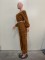 Women's Fashion One Shoulder Solid Color Long Sleeve Casual Two Piece Set