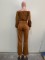 Women's Fashion One Shoulder Solid Color Long Sleeve Casual Two Piece Set