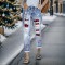 Valentine's Day printed flip up ripped jeans, fashionable and personalized pants for women