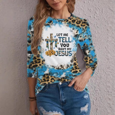 Hot selling casual letter bull head print long sleeved shirt