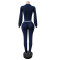 Cross border fashion long sleeved letter sweater sports suit