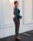 Women's Fashion Multi color Splicing Long Sleeve Pit Strip Casual Dress