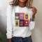 Autumn and winter hot selling casual gradient printed long sleeved T-shirt
