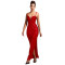 Fashionable women's rhinestone slim fit sexy bag arm slit dress