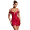 Fashionable women's sexy camisole short skirt slim fit hot stamping dress