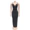 Fashionable women's rhinestone slim fit sexy bag arm slit dress