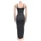 Fashionable women's rhinestone slim fit sexy bag arm slit dress