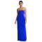 Fashionable women's strapless sexy bubble bead split backless dress