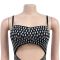 Fashionable women's sexy camisole short skirt with rhinestone wrapped arm dress