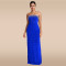 Fashionable women's strapless sexy bubble bead split backless dress