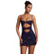 Fashionable women's sexy camisole short skirt with rhinestone wrapped arm dress