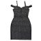 Fashionable women's sexy camisole short skirt slim fit hot stamping dress