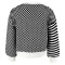 New autumn and winter knitted top sweater women's checkered patchwork striped knitted jacket