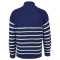 High neck striped sweater women's autumn and winter new long sleeved zipper pullover top