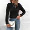 Round Neck Fried Dough Twists Pullover Sweater Women's Undercoat Simple Long Sleeve Top in Autumn and Winter Fashion Trend Temperament