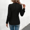 Round Neck Fried Dough Twists Pullover Sweater Women's Undercoat Simple Long Sleeve Top in Autumn and Winter Fashion Trend Temperament