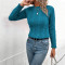 Round Neck Fried Dough Twists Pullover Sweater Women's Undercoat Simple Long Sleeve Top in Autumn and Winter Fashion Trend Temperament