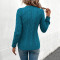 Round Neck Fried Dough Twists Pullover Sweater Women's Undercoat Simple Long Sleeve Top in Autumn and Winter Fashion Trend Temperament