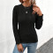 Round Neck Fried Dough Twists Pullover Sweater Women's Undercoat Simple Long Sleeve Top in Autumn and Winter Fashion Trend Temperament