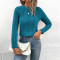 Round Neck Fried Dough Twists Pullover Sweater Women's Undercoat Simple Long Sleeve Top in Autumn and Winter Fashion Trend Temperament