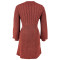 Spring, autumn and winter, new style, slim waist, retro Fried Dough Twists sweater, long sleeve dress
