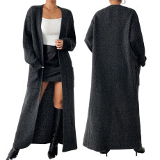 Autumn and winter new Amazon cross-border women's long sleeved sweater jacket
