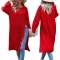 Women's new loose long sleeved slit long autumn/winter sweater dress