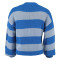 Fashion women's pullover round neck long sleeved striped sweater top