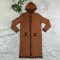 Autumn and winter new temperament knitted cardigan hooded sweater jacket with pockets
