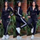 Winter fashion casual embroidered zipper hooded two-piece set for Ms. Li