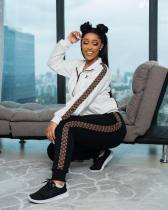 Sports Set Autumn/Winter Foreign Trade Embroidery Fashion Commuting Leisure Zipper Set