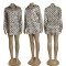 Casual shirt spring new fashionable printed slim fit shirt skirt