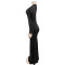 Fashionable women's long sleeved slim fit bag arm hot diamond sexy dress