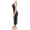 Fashionable women's sexy backless diamond hot stamping suspender bag arm dress