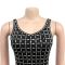 Fashionable women's sexy backless diamond hot stamping suspender bag arm dress
