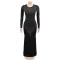 Fashionable women's long sleeved slim fit bag arm hot diamond sexy dress